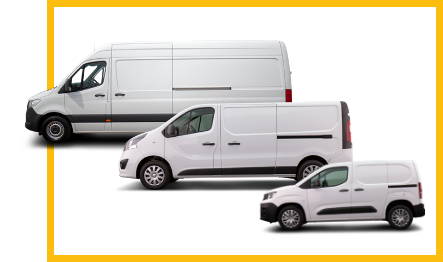 Three Vans Yellow Border